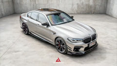 BMW M5/M5C F90 Pre-LCI 2018 2019 2020 & M5/M5C F90 LCI 2021 2022 2023 2024 with Aftermarket Parts - AE Front Canards Carbon Fiber from ArmorExtend