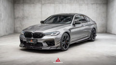 BMW M5/M5C F90 Pre-LCI 2018 2019 2020 & M5/M5C F90 LCI 2021 2022 2023 2024 with Aftermarket Parts - AE Front Canards Carbon Fiber from ArmorExtend