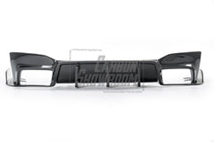 BMW M5/M5C F90 (Fits Both Pre-LCI & LCI) 2018 2019 2020 2021 2022 2023 2024 & 5 Series G30 540i (With M-Package Bumper) M550i (Fits Both Pre-LCI & LCI) 2017 2018 2019 2020 2021 2022 2023 2024 with Aftermarket Parts - AE Rear Diffuser Carbon Fiber from ArmorExtend