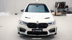 BMW M5/M5C F90 Pre-LCI 2018 2019 2020 & M5/M5C F90 LCI 2021 2022 2023 2024 with Aftermarket Parts - AE?Front Canards?Carbon Fiber?from ArmorExtend