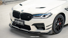 BMW M5/M5C F90 Pre-LCI 2018 2019 2020 & M5/M5C F90 LCI 2021 2022 2023 2024 with Aftermarket Parts - AE?Front Canards?Carbon Fiber?from ArmorExtend