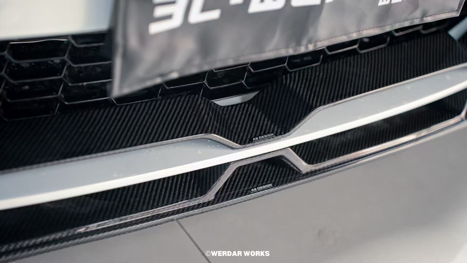 BMW M5 / M5C F90 Pre-LCI 2018 2019 2020 & M5 / M5C F90 LCI 2021 2022 2023 2024 With Aftermarket Parts - AE Lower Lip & Middle Lip?Carbon Fiber from ArmorExtend