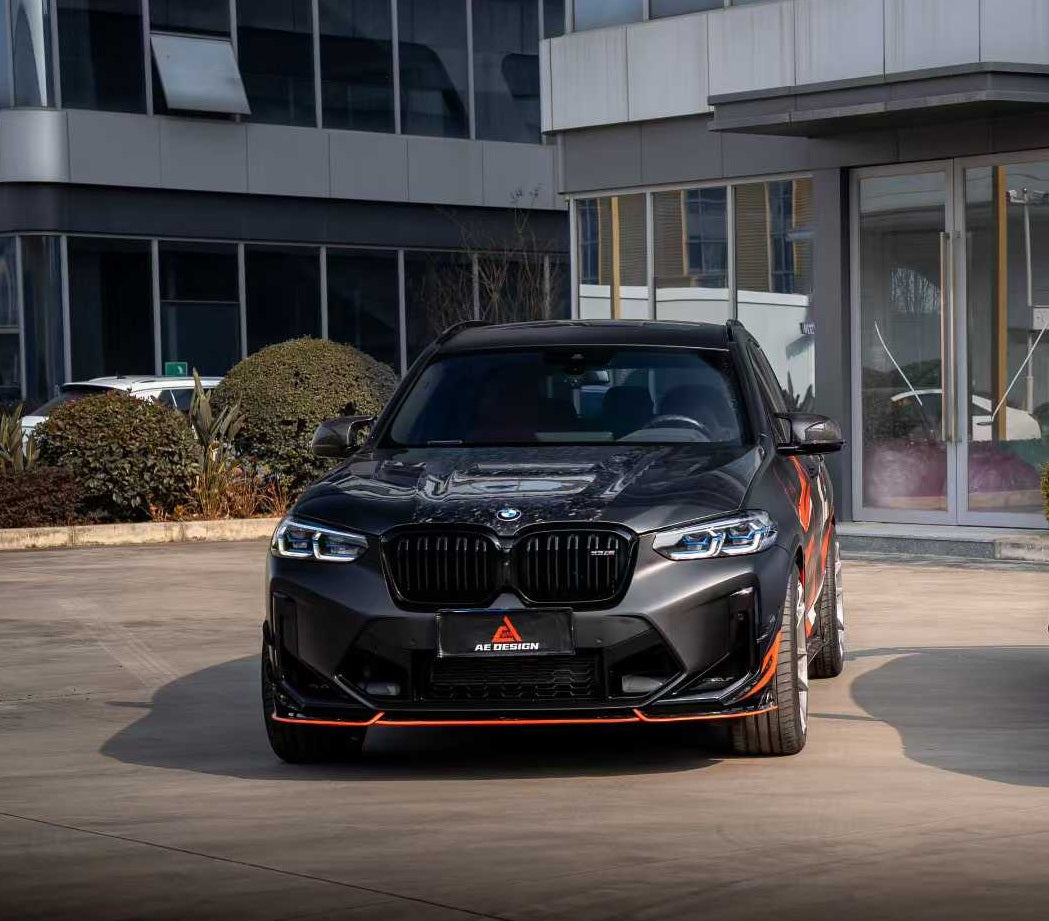 BMW X3 G01 & X3M X3MC F97 (Fits Both Pre-LCI & LCI) 2019 2020 2021 2022 2023 2024 & X4 G02 & X4M X4MC F98 (Fits Both Pre-LCI & LCI) 2019 2020 2021 2022 2023 2024 with Aftermarket Parts - AE Hood Bonnet?Carbon Fiber?from ArmorExtend