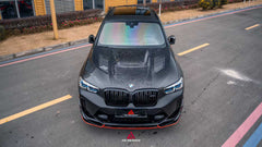 BMW X3 G01 & X3M X3MC F97 (Fits Both Pre-LCI & LCI) 2019 2020 2021 2022 2023 2024 & X4 G02 & X4M X4MC F98 (Fits Both Pre-LCI & LCI) 2019 2020 2021 2022 2023 2024 with Aftermarket Parts - AE Hood Bonnet?Carbon Fiber?from ArmorExtend