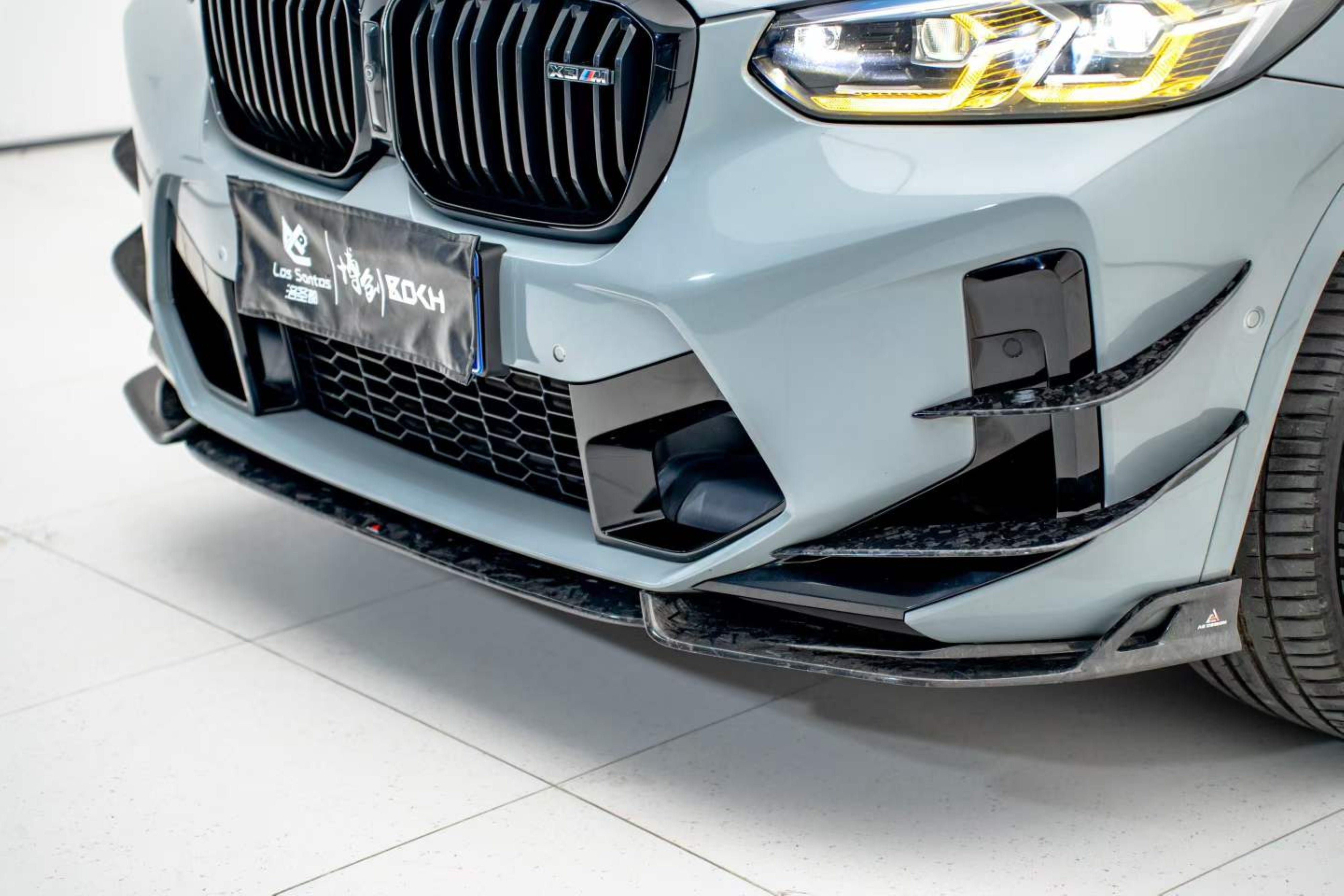 BMW X3M X3MC F97 LCI 2022 2023 2024 & X4M X4MC F98 LCI 2022 2023 2024 2025 with Aftermarket Parts - ART V2 Front Canards Carbon Fiber from ArmorExtend