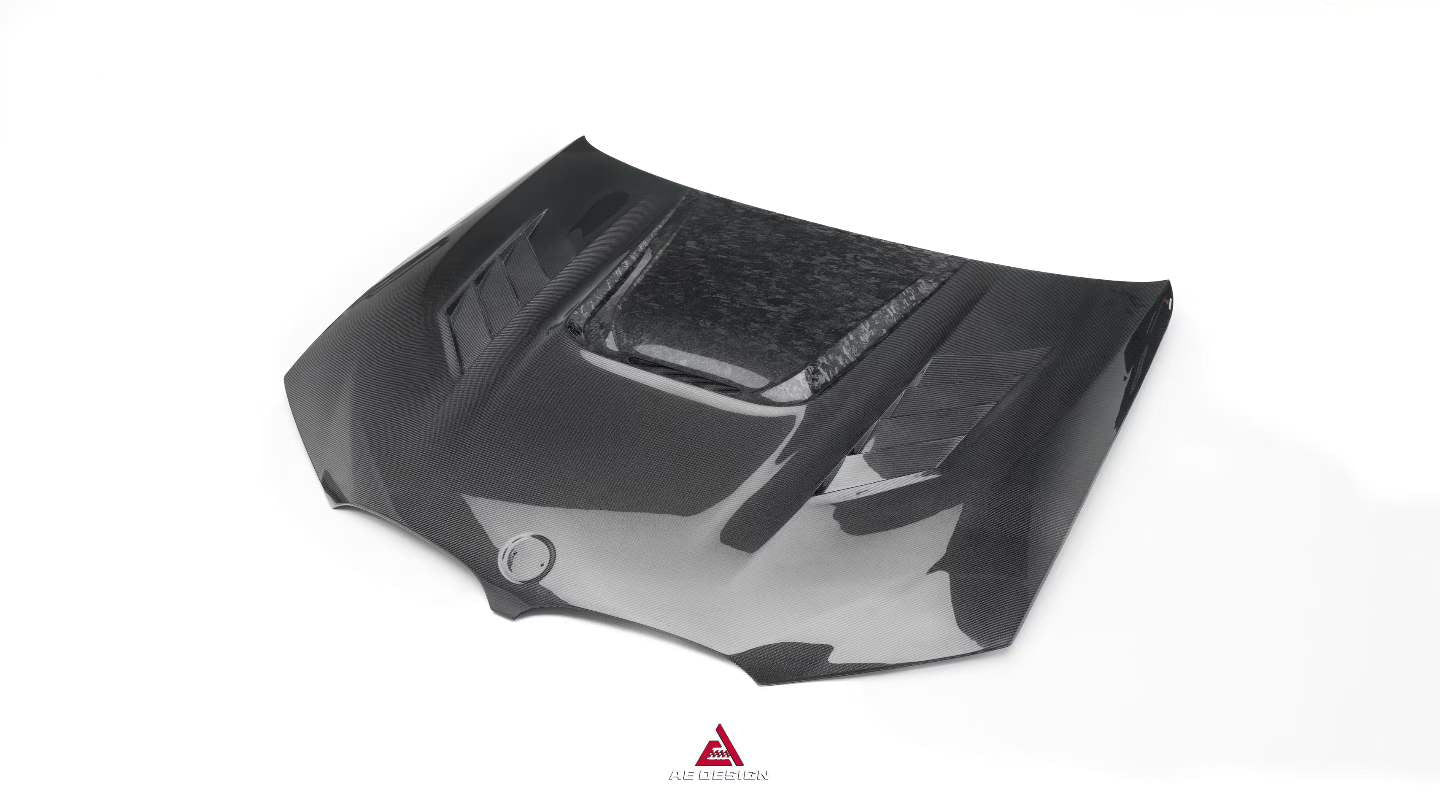 BMW X3 G01 & X3M X3MC F97 (Fits Both Pre-LCI & LCI) 2019 2020 2021 2022 2023 2024 & X4 G02 & X4M X4MC F98 (Fits Both Pre-LCI & LCI) 2019 2020 2021 2022 2023 2024 with Aftermarket Parts - AE Hood Bonnet Carbon Fiber from ArmorExtend
