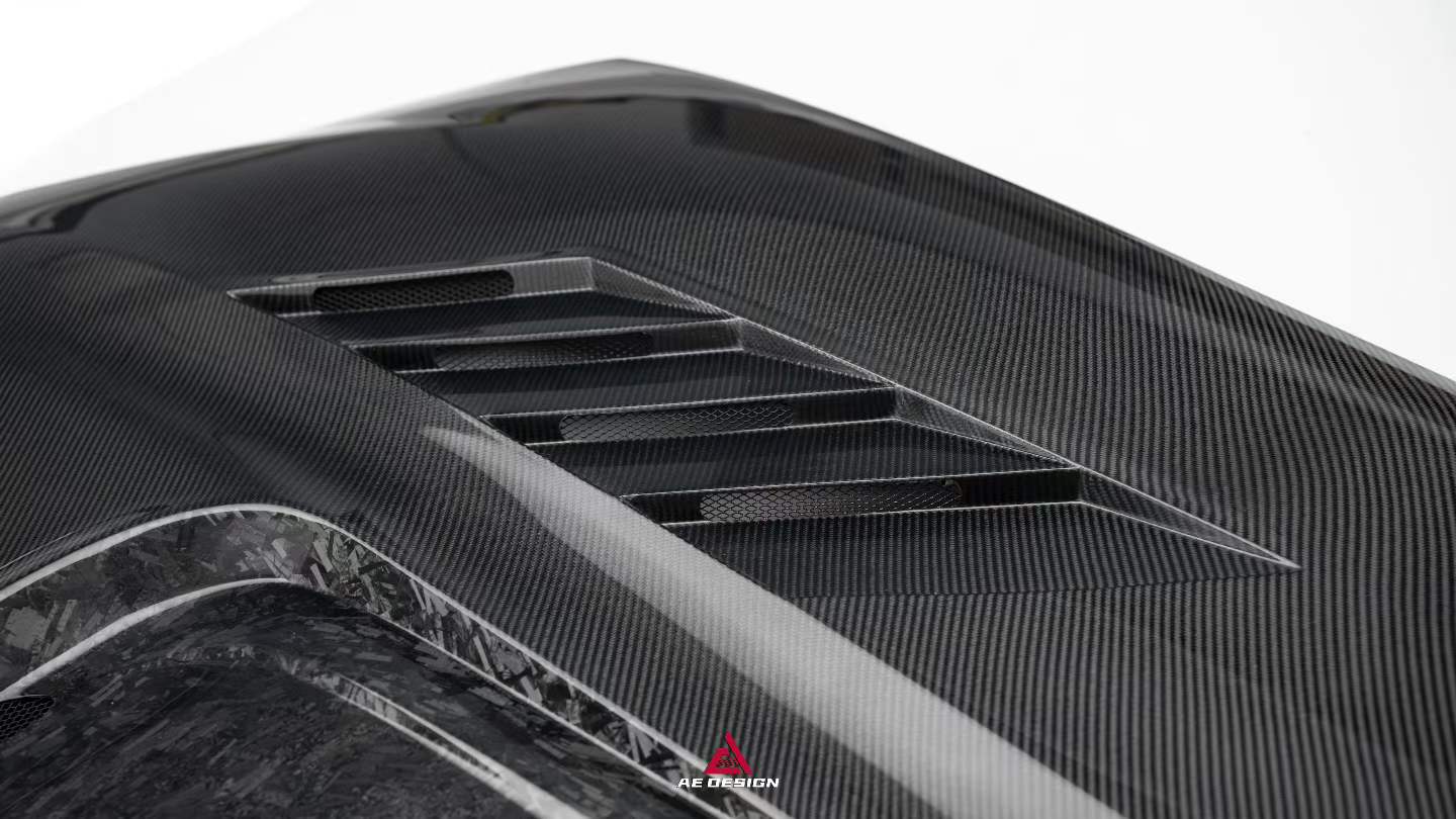 BMW X3 G01 & X3M X3MC F97 (Fits Both Pre-LCI & LCI) 2019 2020 2021 2022 2023 2024 & X4 G02 & X4M X4MC F98 (Fits Both Pre-LCI & LCI) 2019 2020 2021 2022 2023 2024 with Aftermarket Parts - AE Hood Bonnet Carbon Fiber from ArmorExtend