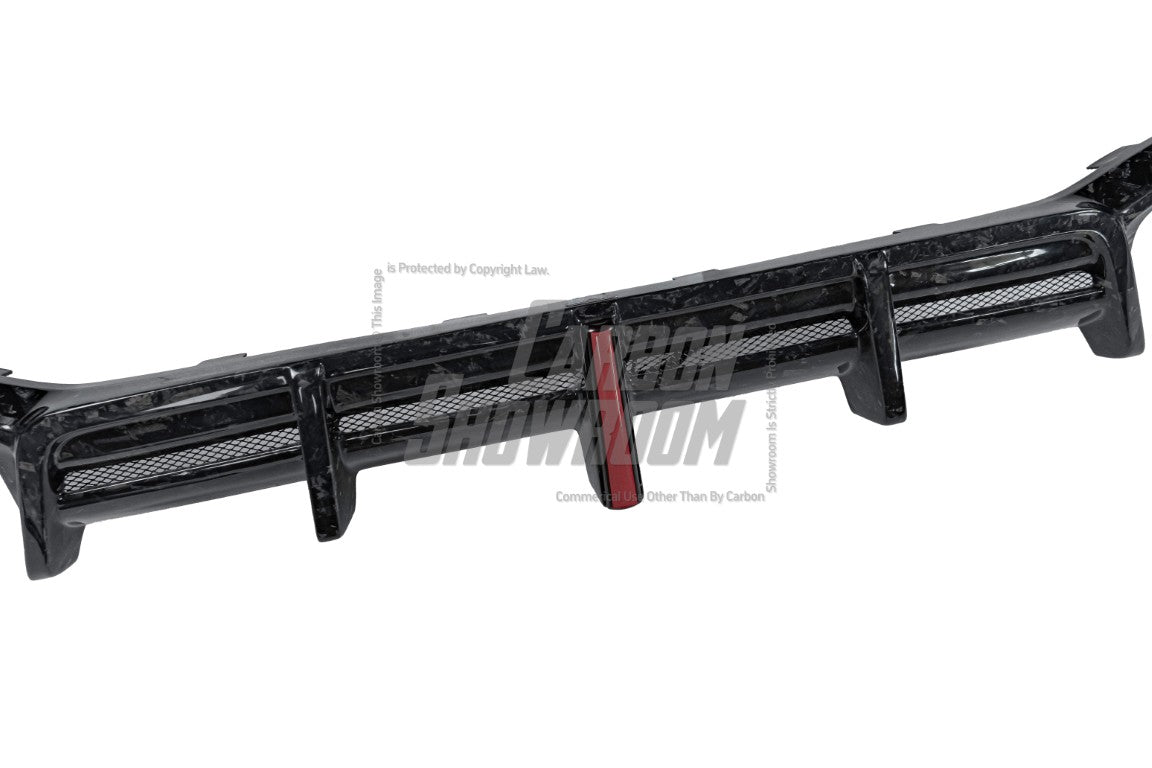 BMW X4M X4MC F98 (Fits Both Pre-LCI & LCI) 2019 2020 2021 2022 2023 2024 with Aftermarket Parts - AE V2 Style Rear Diffuser Carbon Fiber from ArmorExtend