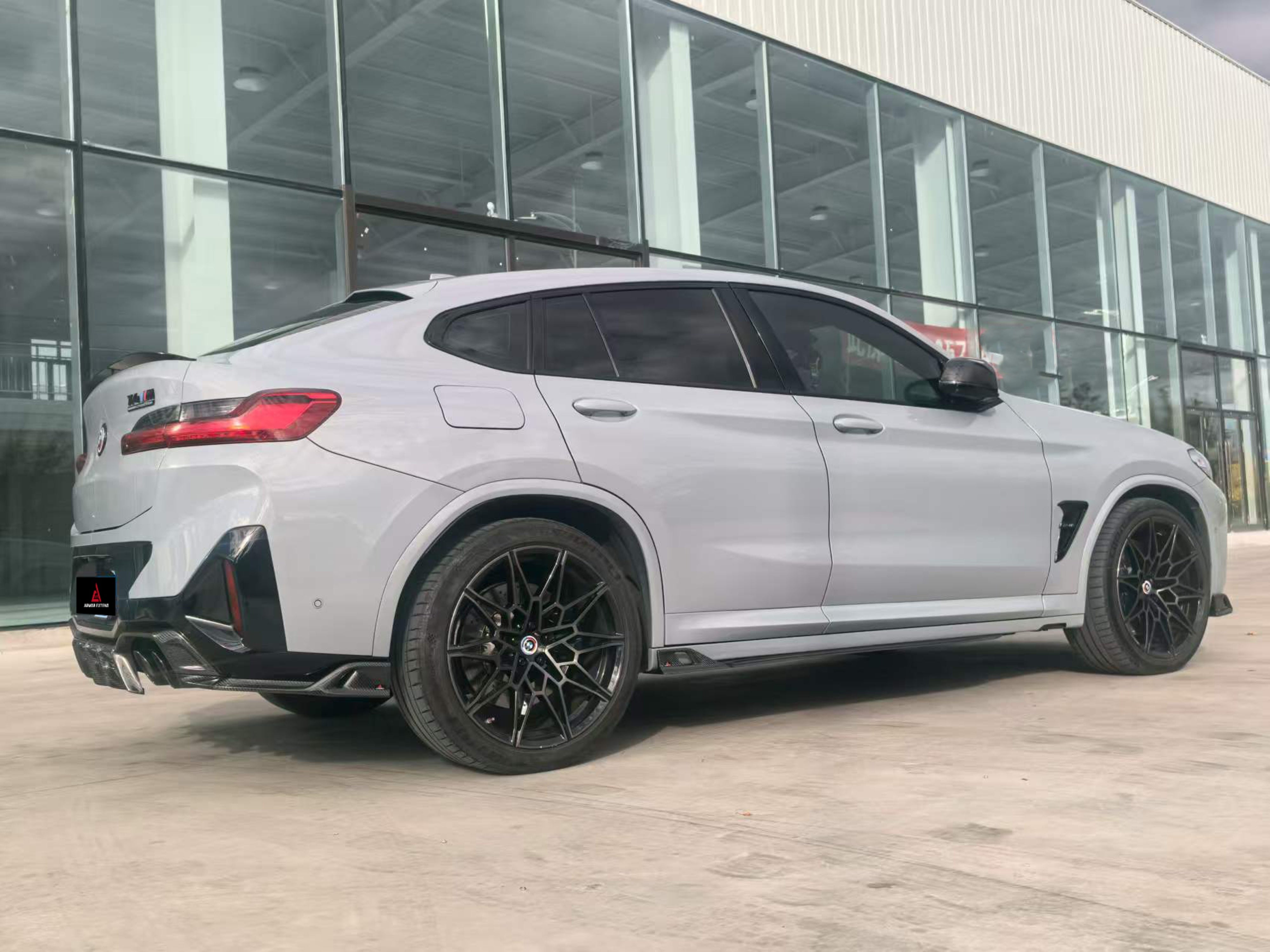 BMW X3M X3MC F97 (Fits Both Pre-LCI & LCI) 2019-2024 & X4M X4MC F98 (Fits Both Pre-LCI & LCI) 2019-2025 with Aftermarket Parts - ART V3 Side Skirts Dry Pre-preg Carbon Fiber from ArmorExtend