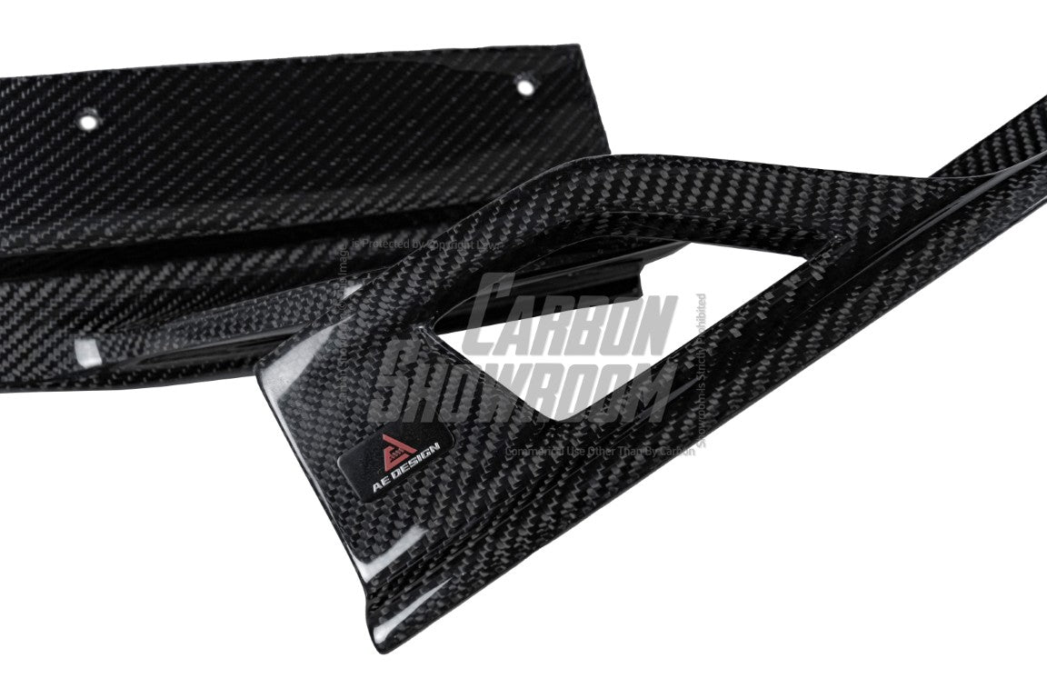 BMW X4 xDrive 30i (with M-Package Bumper) & M40i G02 LCI 2022 2023 2024 with Aftermarket Parts - AE Style Diffuser & Canards Carbon Fiber from ArmorExtend