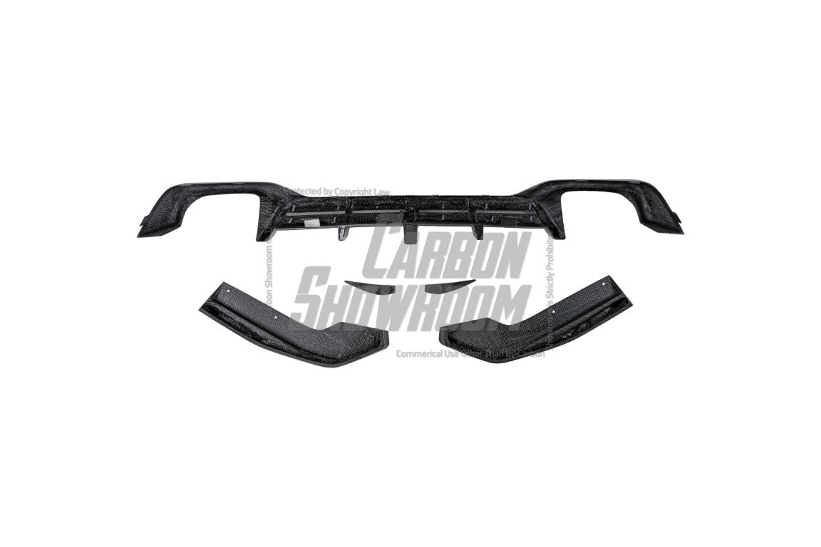 BMW X4 xDrive 30i (with M-Package Bumper) & M40i G02 LCI 2022 2023 2024 with Aftermarket Parts - AE Style Diffuser & Canards Carbon Fiber from ArmorExtend