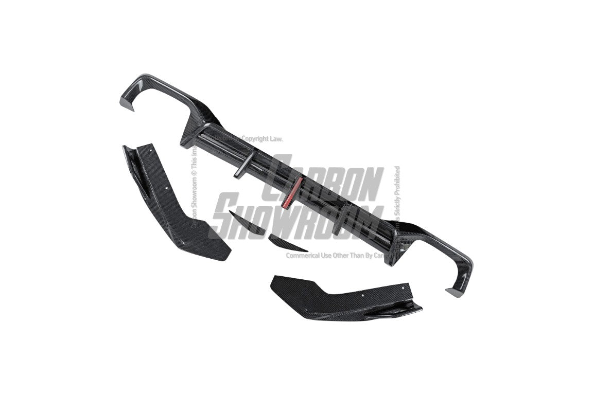 BMW X4 xDrive 30i (with M-Package Bumper) & M40i G02 LCI 2022 2023 2024 with Aftermarket Parts - AE Style Diffuser & Canards Carbon Fiber from ArmorExtend