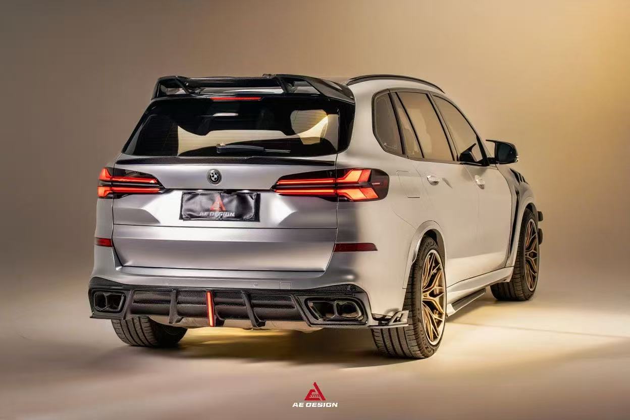 BMW X5 G05 M50i X/S Drive 40i (with M-Package) (Fits Both Pre-LCI & LCI) 2019 2020 2021 2022 2023 2024 with Aftermarket Parts - AE Style Rear Diffuser Carbon Fiber from ArmorExtend