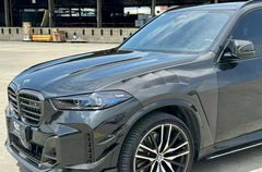 BMW X5 G05 M50i X/S Drive 40i (with M-Package) (Fits Both Pre-LCI & LCI) 2019 2020 2021 2022 2023 2024 & X5M X5MC F95 (Fits Both Pre-LCI & LCI) 2020 2021 2022 2023 2024 with Aftermarket Parts - AE Front Fenders Dry Pre-Preg Carbon Fiber from ArmorExtend