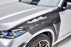 BMW X5 G05 M50i X/S Drive 40i (with M-Package) (Fits Both Pre-LCI & LCI) 2019 2020 2021 2022 2023 2024 &?X5M X5MC F95 (Fits Both Pre-LCI & LCI) 2020 2021 2022 2023 2024?with Aftermarket Parts - AE Front Fenders Pre-Preg Carbon Fiber?from ArmorExtend