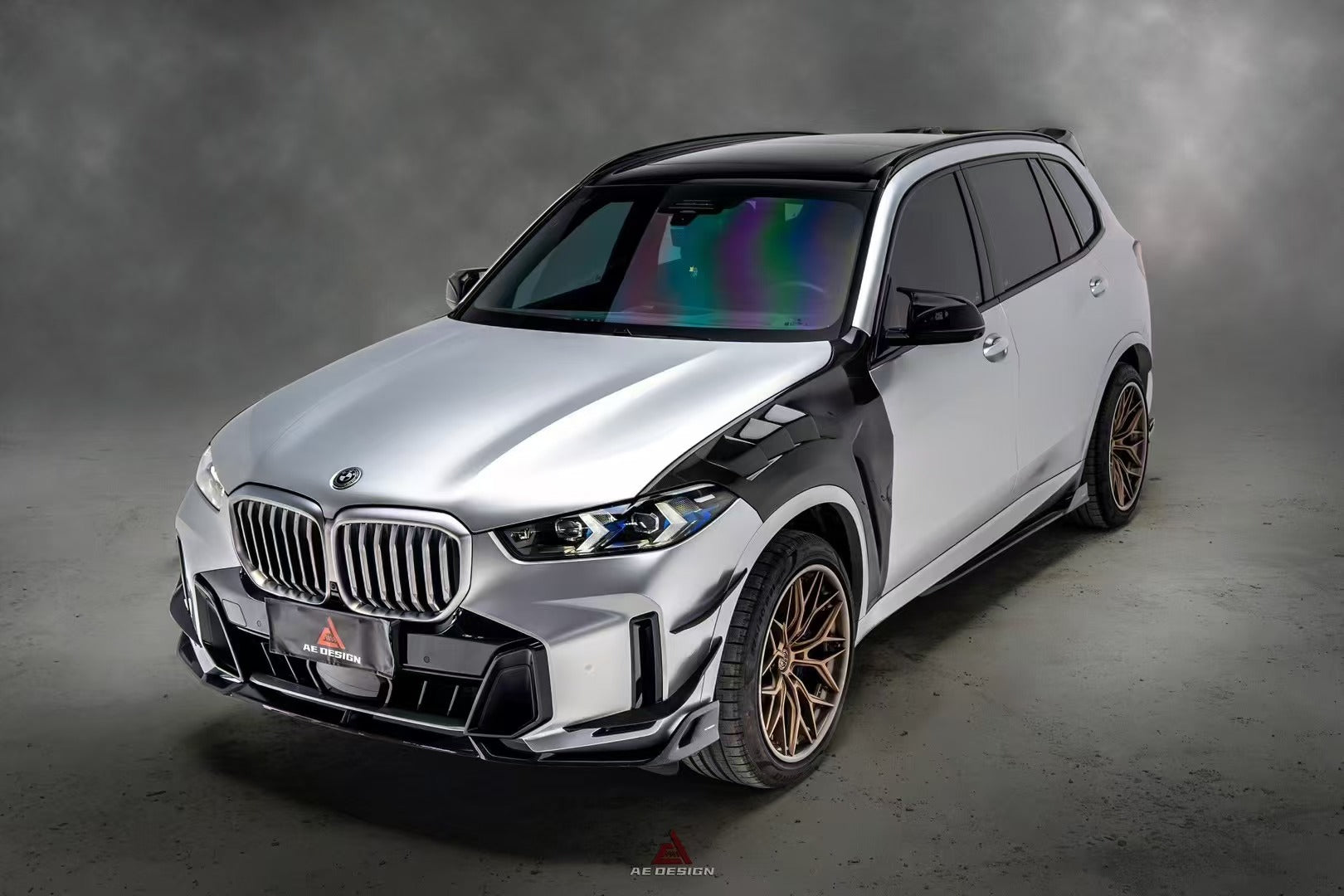BMW X5 s/x Drive 40i & xDrive 50e (With M-Package, does not fit base model) & M60i G05 LCI 2024-ON with Aftermarket Parts - AE Style?Front Canards Carbon Fiber from?ArmorExtend