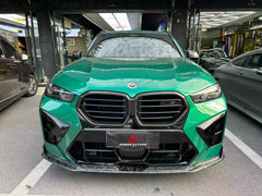 BMW X5M X5MC F95 & X6M X6MC F96 2024-ON (LCI) With Aftermarket Parts - AE Style Front Lip Pre-preg Carbon Fiber from ArmorExtend