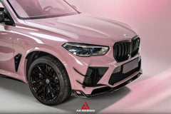 BMW X5M X5MC F95 Pre-LCI 2020 2021 2022 2023 with Aftermarket Parts - AE Style Front Canards Carbon Fiber from ArmorExtend