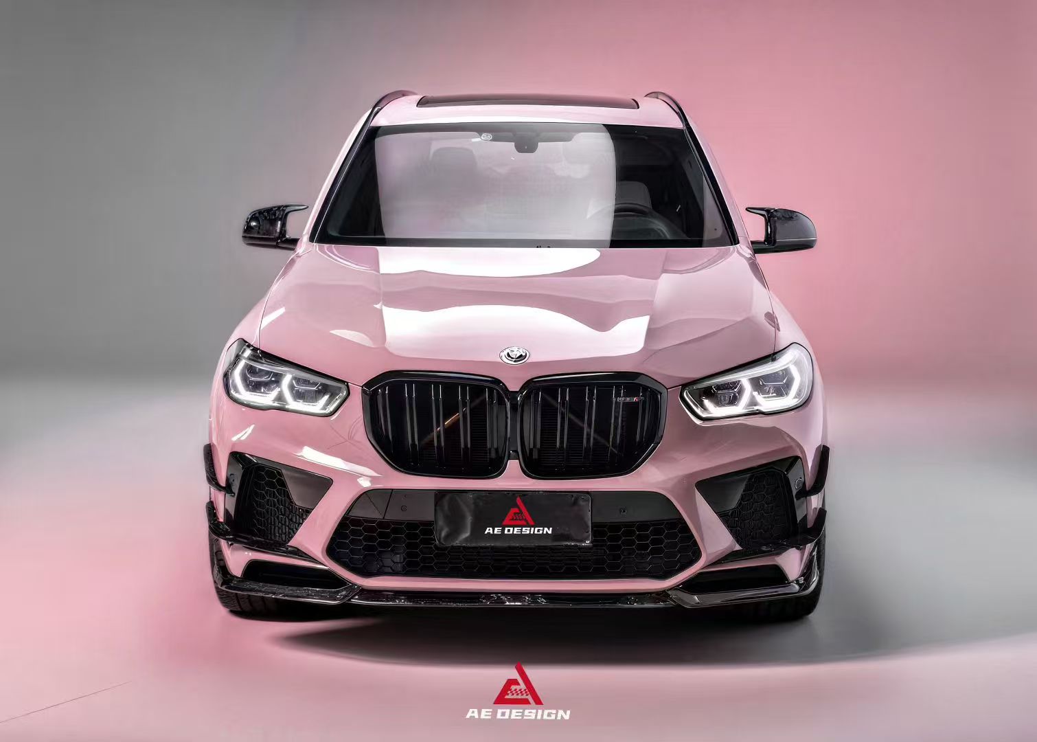 BMW X5M X5MC F95 Pre-LCI 2020 2021 2022 2023 with Aftermarket Parts - AE Style Front Canards Carbon Fiber from ArmorExtend