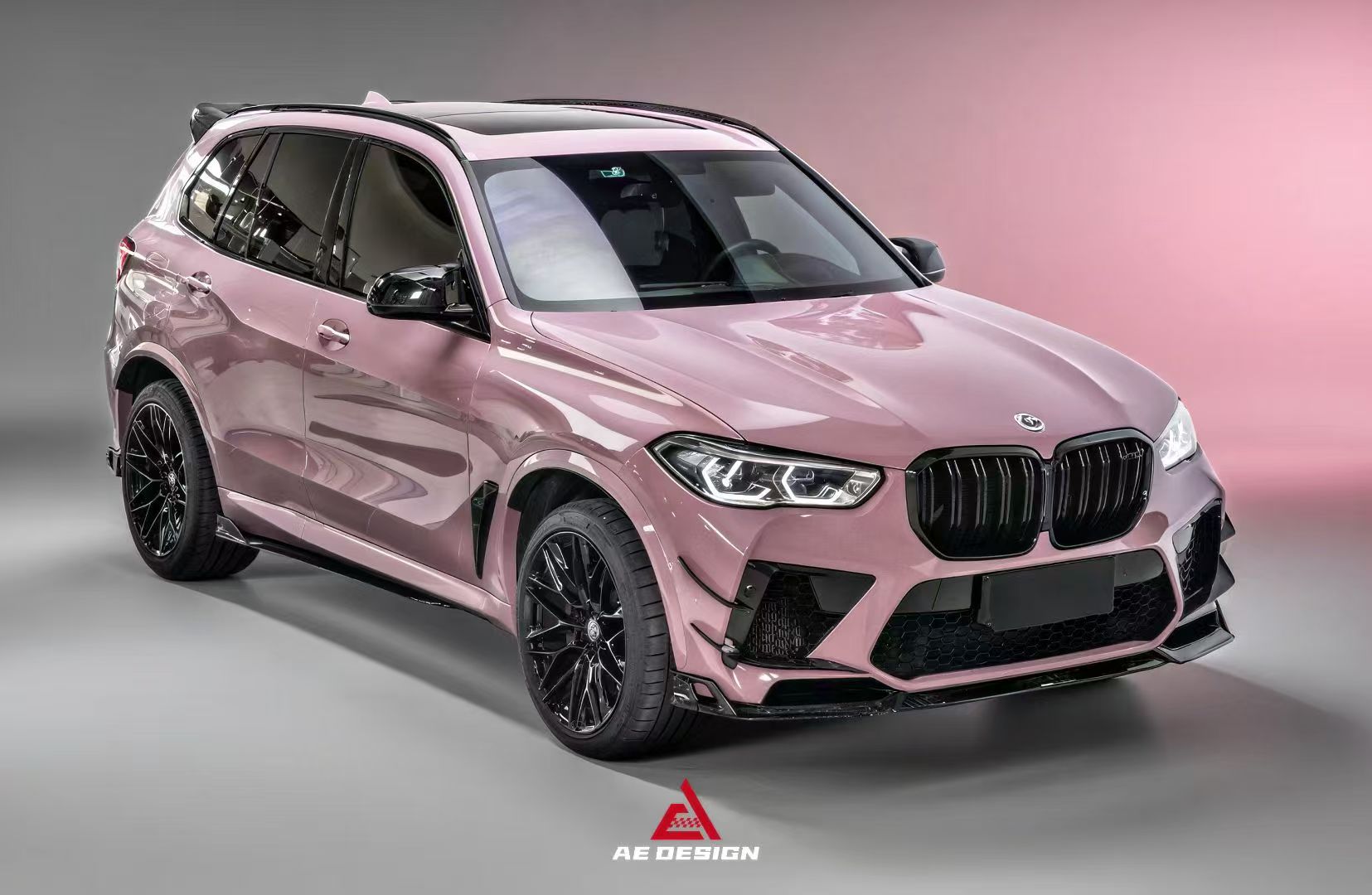 BMW X5M X5MC F95 Pre-LCI 2020 2021 2022 2023 with Aftermarket Parts - AE Style Front Canards Carbon Fiber from ArmorExtend