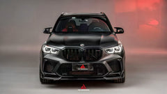 BWM X5M X5MC F95 Pre-LCI 2020 2021 2022 2023 with Aftermarket Parts - AE Style Front Lip Carbon Fiber from ArmorExtend