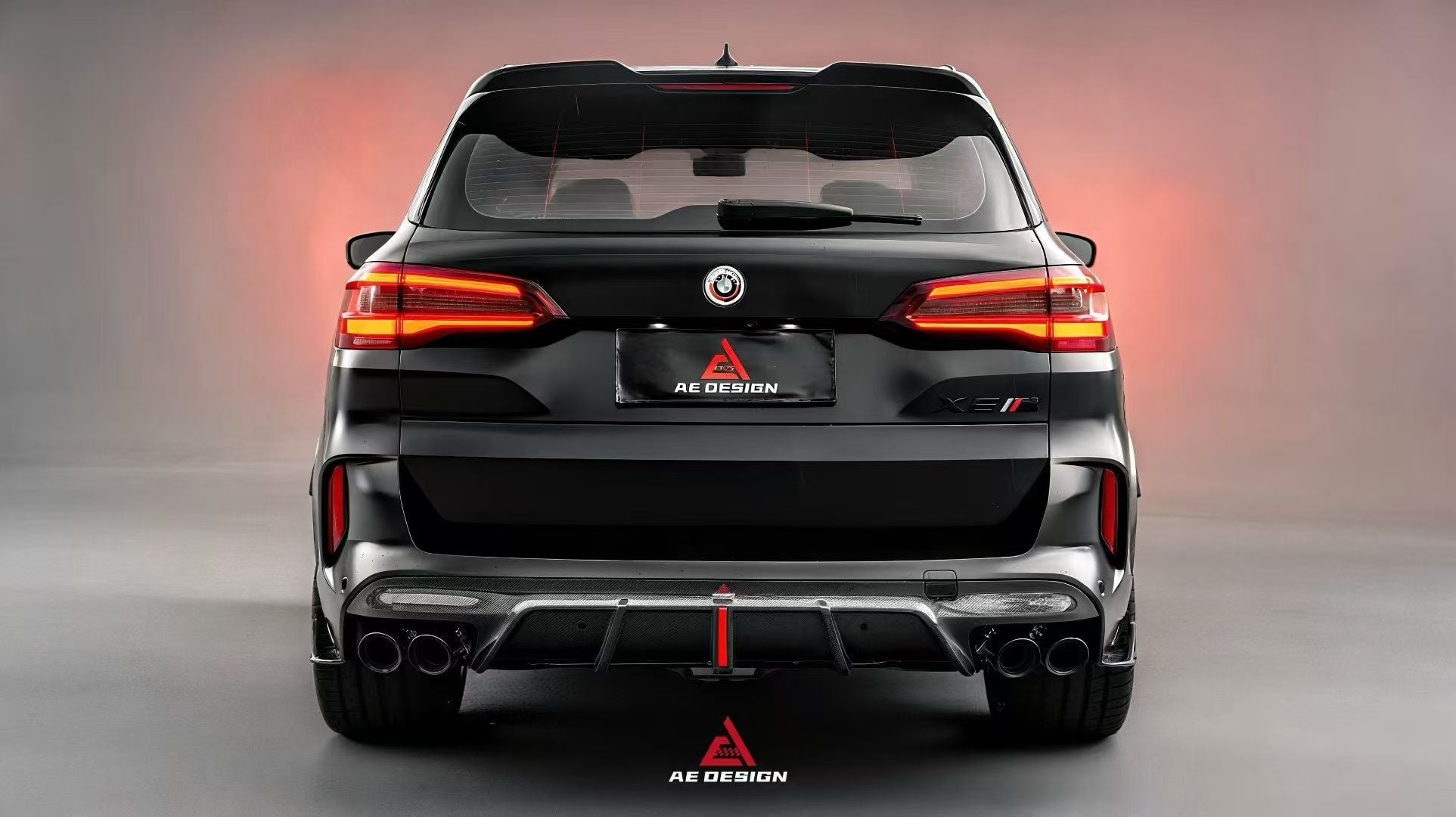 BMW X5M X5MC F95 (Fits Both Pre-LCI & LCI) 2020 2021 2022 2023 2024 with Aftermarket Parts - AE Style Rear Roof Spoiler Carbon Fiber from ArmorExtend