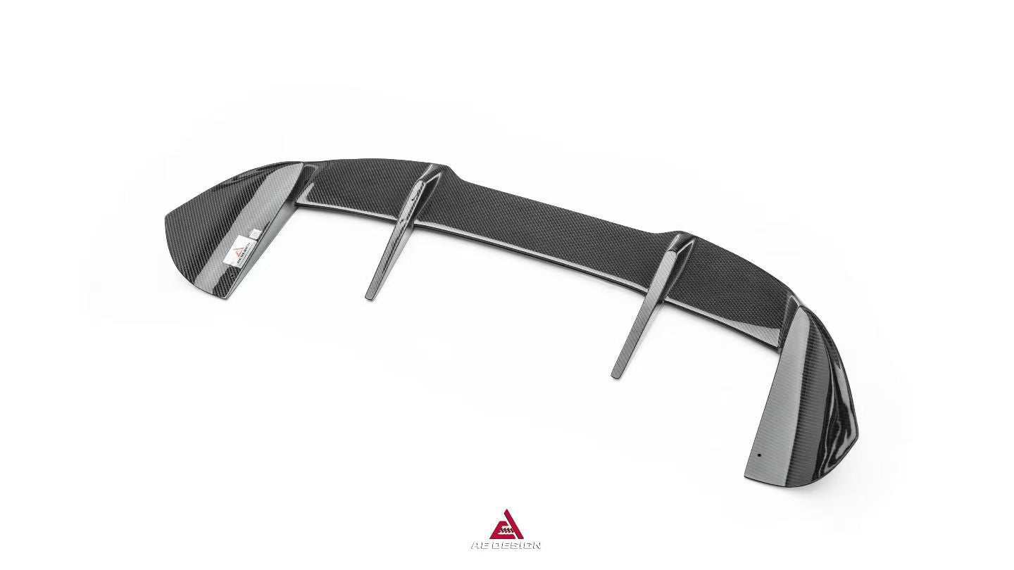 BMW X5M X5MC F95 (Fits Both Pre-LCI & LCI) 2020 2021 2022 2023 2024 with Aftermarket Parts - AE Style Rear Roof Spoiler Carbon Fiber from ArmorExtend