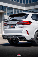 BMW X5M X5MC F95 & X6M X6MC F96 (Fits Both Pre-LCI & LCI) 2020 2021 2022 2023 2024 With Aftermarket Parts - AE V2 Style Rear Diffuser & Canards Pre-preg Carbon Fiber from ArmorExtend