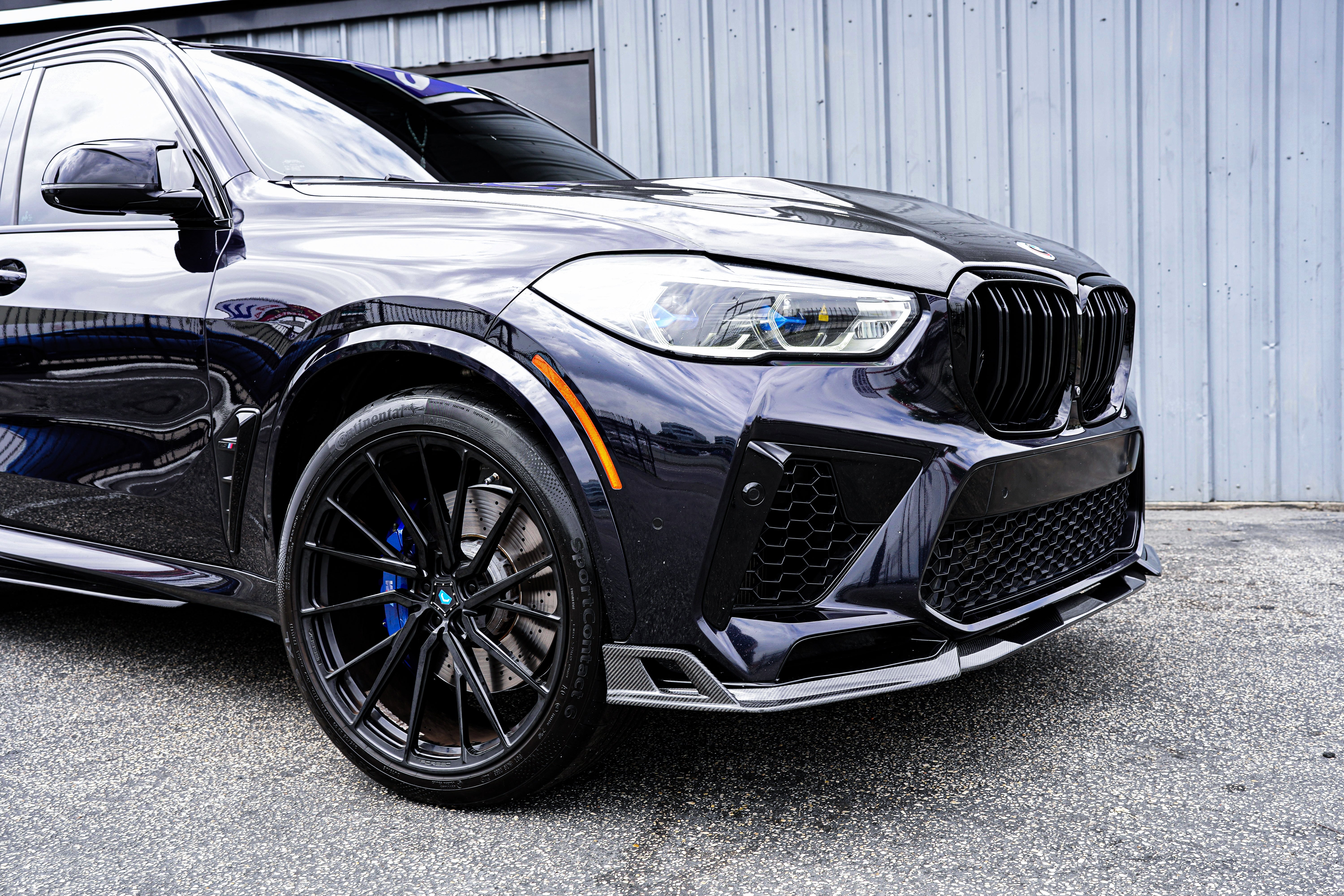 BWM X5M X5MC F95 Pre-LCI 2020 2021 2022 2023 with Aftermarket Parts - AE Style Front Lip Carbon Fiber from ArmorExtend
