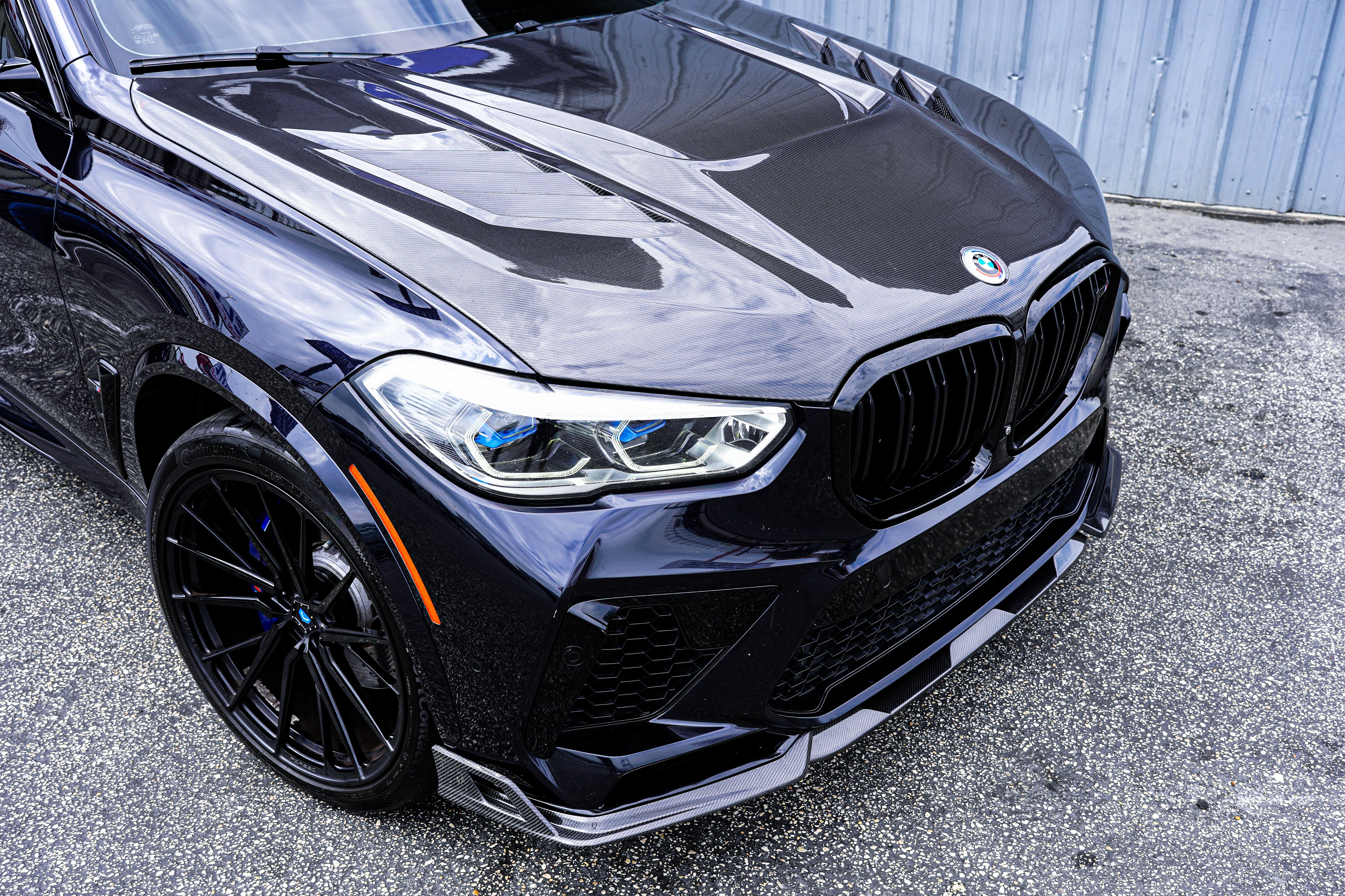 BWM X5M X5MC F95 Pre-LCI 2020 2021 2022 2023 with Aftermarket Parts - AE Style Front Lip Carbon Fiber from ArmorExtend