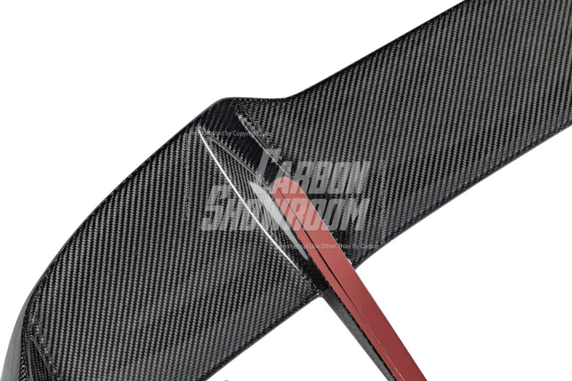 BMW X5M X5MC F95 (Fits Both Pre-LCI & LCI) 2020 2021 2022 2023 2024 with Aftermarket Parts - AE Style Rear Roof Spoiler Carbon Fiber from ArmorExtend