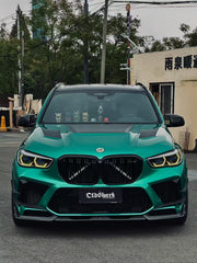 BMW X5M X5MC F95 Pre-LCI 2020 2021 2022 2023 with Aftermarket Parts - AE Style Front Canards Carbon Fiber from ArmorExtend