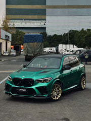 BWM X5M X5MC F95 Pre-LCI 2020 2021 2022 2023 with Aftermarket Parts - AE Style Front Lip Carbon Fiber from ArmorExtend