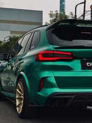 BMW X5M X5MC F95 (Fits Both Pre-LCI & LCI) 2020 2021 2022 2023 2024 & X6M X6MC F96 (Fits Both Pre-LCI & LCI) 2020 2021 2022 2023 2024 with Aftermarket Parts - AE Style Rear Diffuser & Canards Pre-preg Carbon Fiber from ArmorExtend