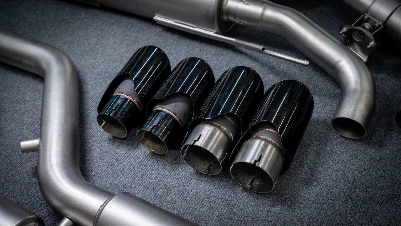BMW X5M X5MC F95 & X6M X6MC F96 Pre-LCI 2020 2021 2022 2023 with Aftermarket Parts - Catback Exhaust Quadtips with Valve Stainless Steel / Titanium from?ArmorExtend