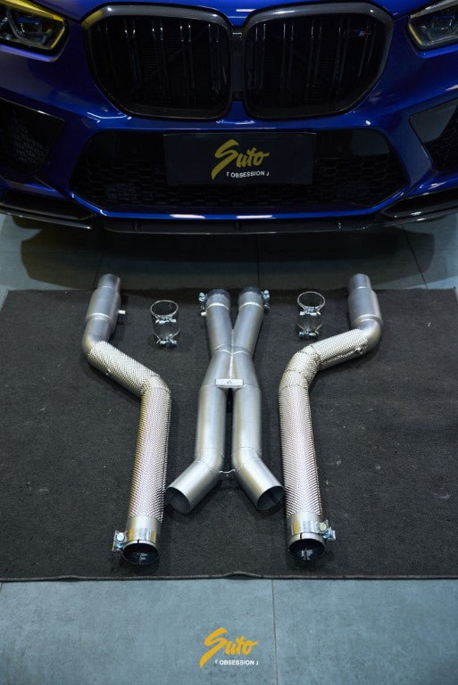 BMW X5M X5MC F95 & X6M X6MC F96 LCI 2024-ON with Aftermarket Parts - Midpipe Exhaust?Stainless Steel / Titanium from?ArmorExtend