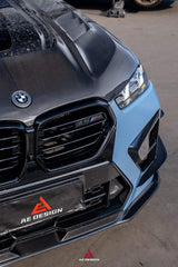 BMW X5 M60i M50i xDrive50e x/sDrive40i G05 (Fits Both Pre-LCI & LCI) & X5M X5MC F95 (Fits Both Pre-LCI & LCI) & X6 M60I xDrive40i G06 (Fits Pre-LCI & LCI) & X6M X6MC F96 (Fits Pre-LCI & LCI) 2020-ON with Aftermarket Parts - ART Vented Transparent Glass V2 Style Hood Dry Pre-preg Carbon Fiber from ArmorExtend