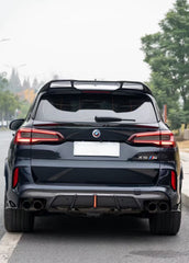 BMW X5M X5MC F95 (Fits Both Pre-LCI & LCI) 2020 2021 2022 2023 2024 & X6M X6MC F96 (Fits Both Pre-LCI & LCI) 2020 2021 2022 2023 2024 with Aftermarket Parts - AE Style Rear Diffuser & Canards Pre-preg Carbon Fiber from ArmorExtend