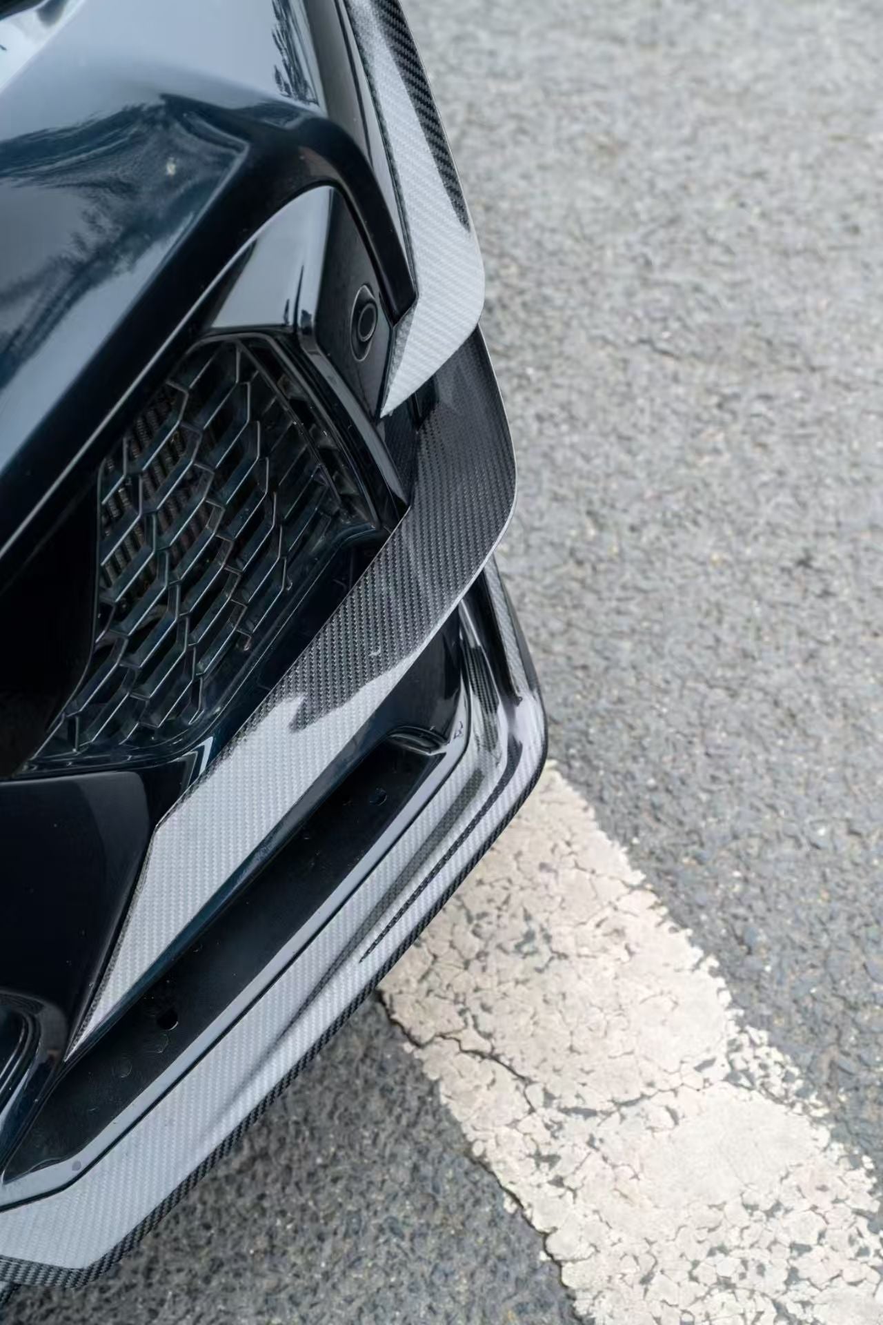 BMW X5M X5MC F95 & X6M X6MC F96 2024-ON (LCI) With Aftermarket Parts - AE Style Front Lip Carbon Fiber?from ArmorExtend
