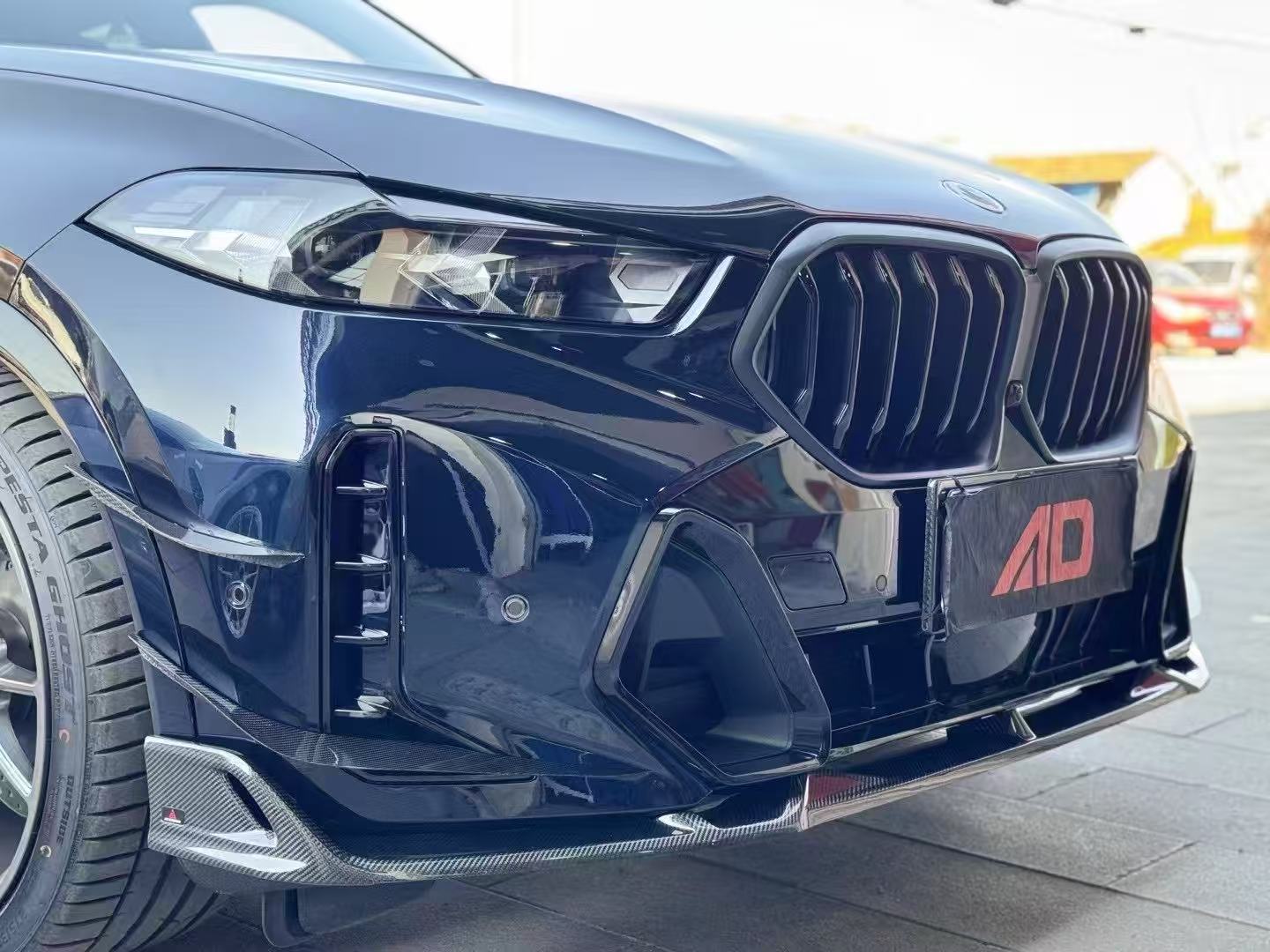 BMW X6 M60i xDrive40i G06 LCI 2024-ON with Aftermarket Parts - AE Front Canards?Carbon Fiber?from ArmorExtend
