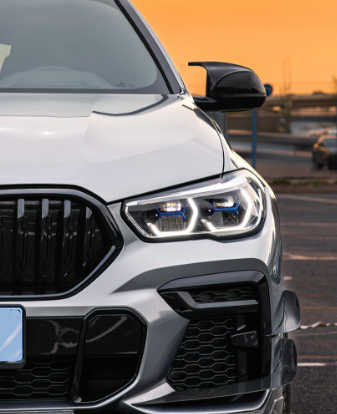 BMW X6 M60i xDrive40i (with M-Package) G06 Pre-LCI 2020 2021 2022 2023 with Aftermarket Parts - AE Front Canards Pre-preg Carbon Fiber?from ArmorExtend