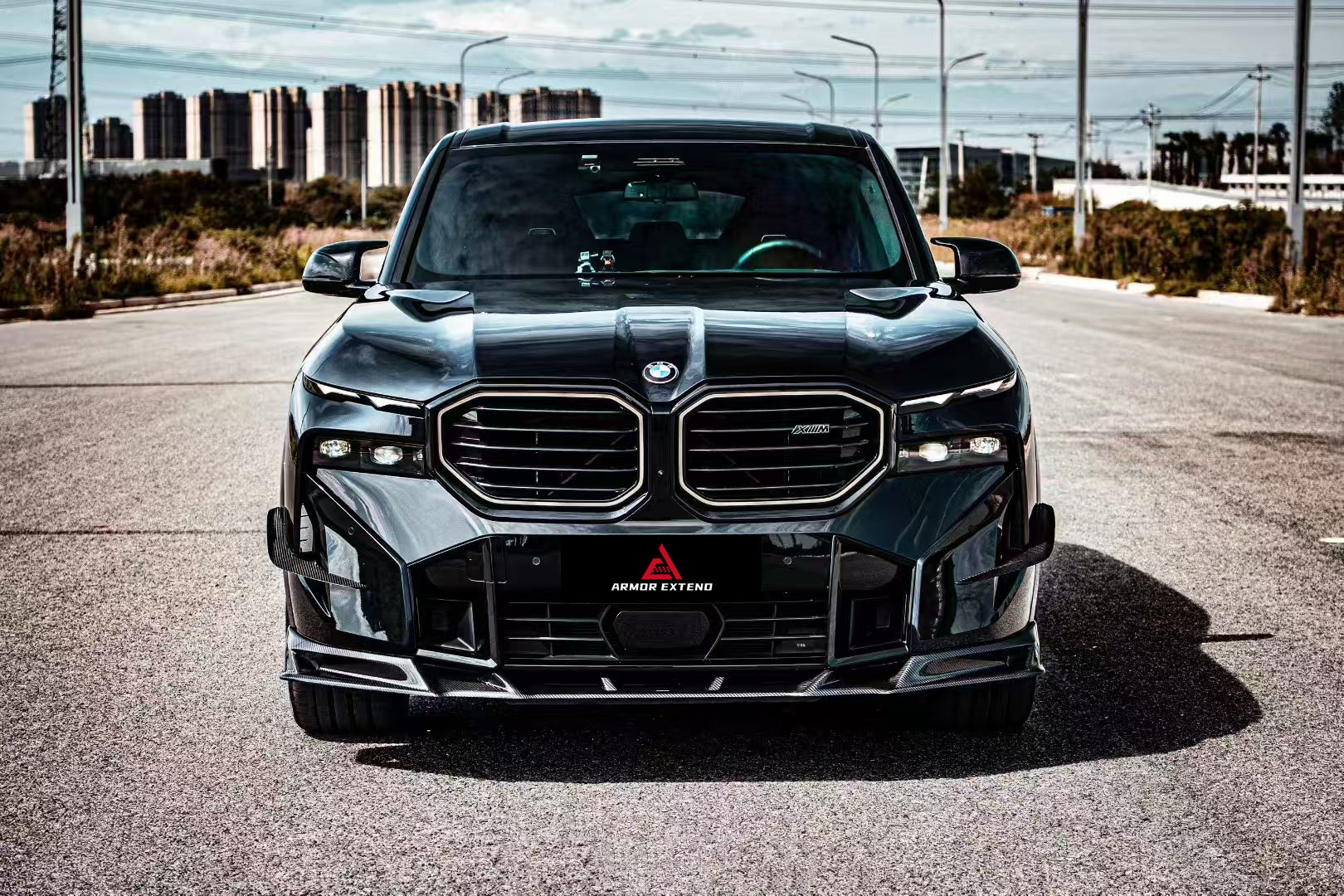 BMW XM / XM Label Red G09 2023-ON with Aftermarket Parts - AE Front Lip Pre-preg Carbon Fiber from ArmorExtend