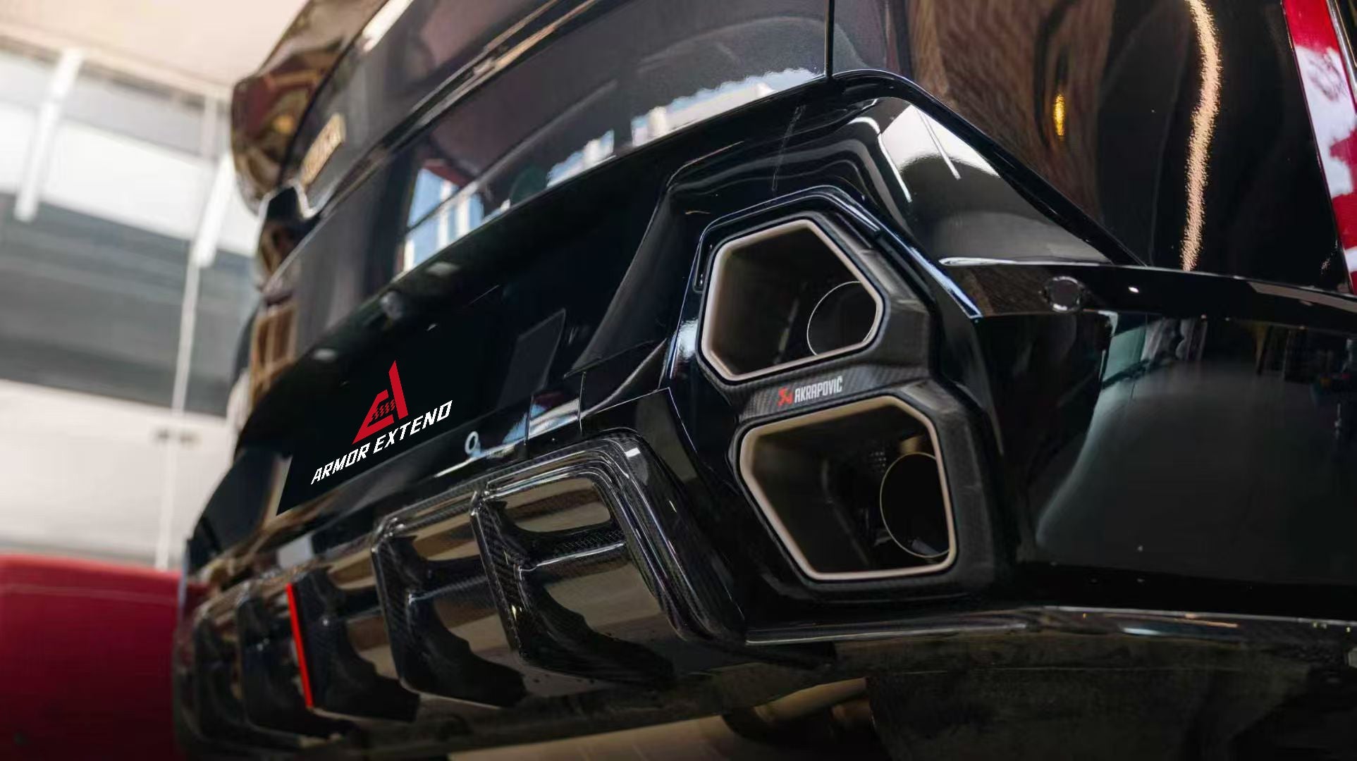  BMW XM / XM Label Red G09 2023-ON with Aftermarket Parts - AE Rear Diffuser & Canards Pre-preg Carbon Fiber from ArmorExtend