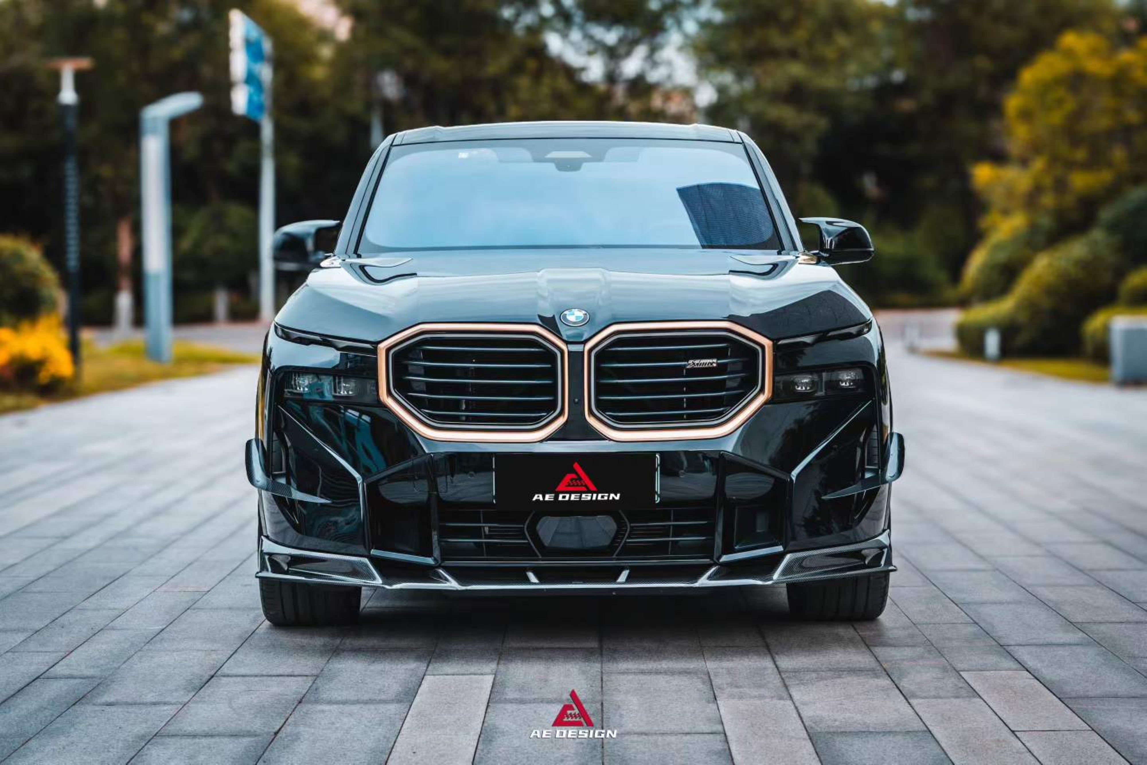 BMW XM / XM Label Red G09 2023-ON with Aftermarket Parts - AE Front Lip Pre-preg Carbon Fiber from ArmorExtend