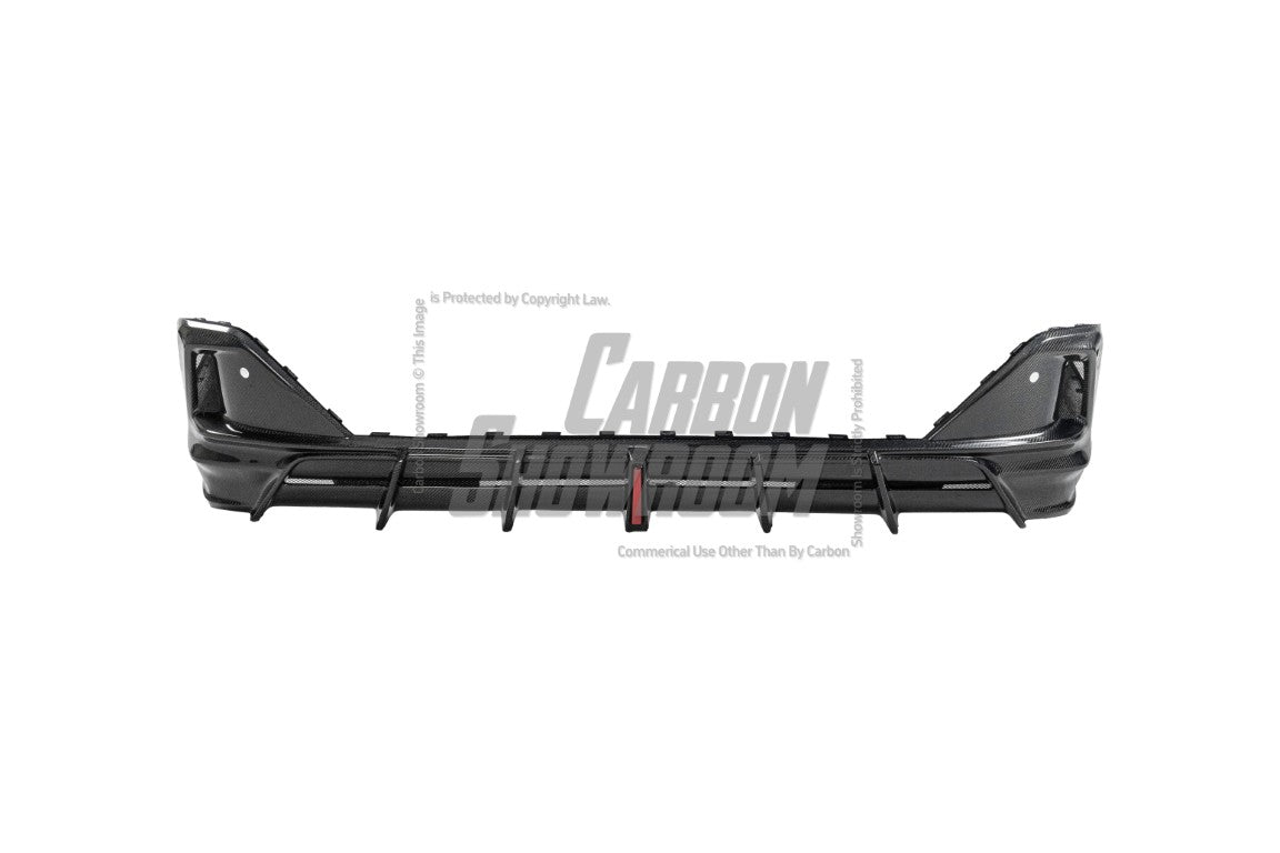 BMW i5 xDrive40 / eDrive40 (with M-package bumper, does not fit base mode) / M60 G60 G61 2024-ON & 5 Series 540i xDrive / 530i xDrive / 530i (with M-package bumper, does not fit base model) / 550e xDrive G60 G61 2024-ON with Aftermarket Parts - AE Design Rear Diffuser & Rear Canards Carbon Fiber from ArmorExtend