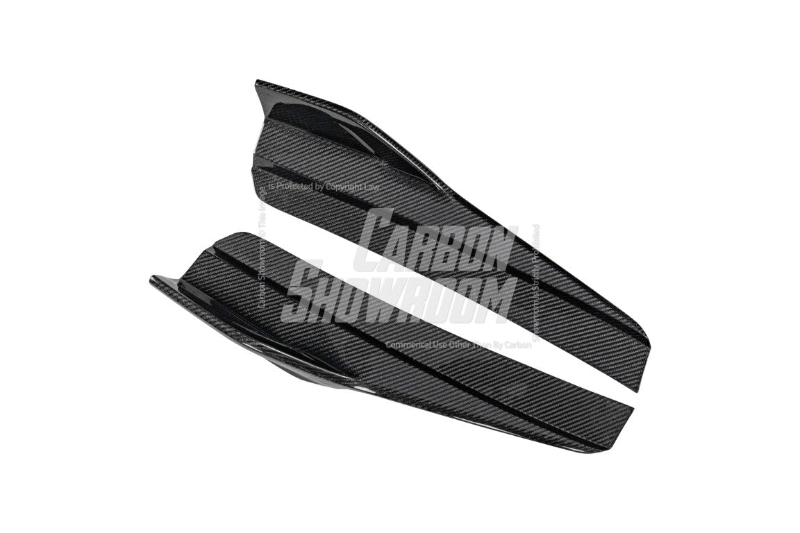 BMW i5 xDrive40 / eDrive40 (with M-package bumper, does not fit base mode) / M60 G60 G61 2024-ON & 5 Series 540i xDrive / 530i xDrive / 530i (with M-package bumper, does not fit base model) / 550e xDrive G60 G61 2024-ON with Aftermarket Parts - AE Design Rear Diffuser & Rear Canards Carbon Fiber from ArmorExtend
