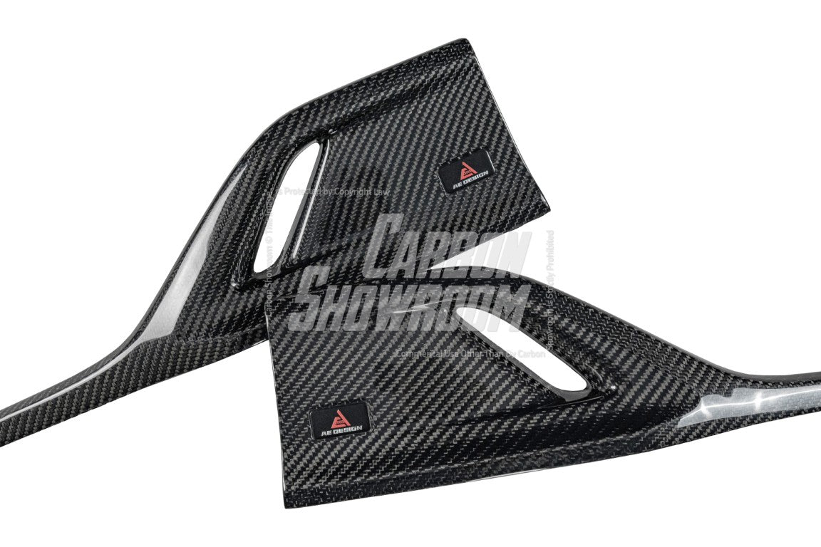 BMW i5 xDrive40 / eDrive40 (with M-package bumper, does not fit base mode) / M60 G60 G61 2024-ON & 5 Series 540i xDrive / 530i xDrive / 530i (with M-package bumper, does not fit base model) / 550e xDrive G60 G61 2024-ON with Aftermarket Parts - AE Design Rear Diffuser & Rear Canards Carbon Fiber from ArmorExtend