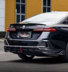 BMW i5 xDrive40 / eDrive40 (with M-package bumper, does not fit base mode) / M60 G60 G61 2024-ON & 5 Series 540i xDrive / 530i xDrive / 530i (with M-package bumper, does not fit base model) / 550e xDrive G60 G61 2024-ON with Aftermarket Parts - AE Design Rear Diffuser & Rear Canards Carbon Fiber from ArmorExtend