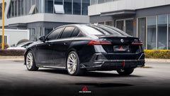 BMW i5 xDrive40 / eDrive40 (with M-package bumper, does not fit base mode) / M60 G60 G61 2024-ON & 5 Series 540i xDrive / 530i xDrive / 530i (with M-package bumper, does not fit base model) / 550e xDrive G60 G61 2024-ON with Aftermarket Parts - AE Design Rear Diffuser & Rear Canards Carbon Fiber from ArmorExtend