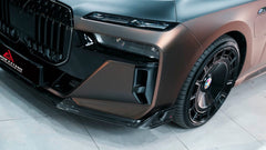 BMW i7 M70 / xDrive60 / eDrive50 G70 2023-ON &?7 Series 760i xDrive / 750e xDrive / 740i xDrive / 740i G70 2023-ON with Aftermarket Parts - AE Style Vacuumed Carbon Front Lip & side splitters?from ArmorExtend 